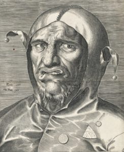 Philips Galle, Kopf eines Narren, um 1560