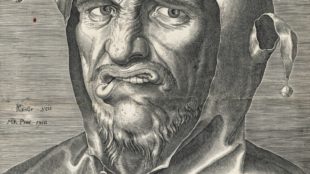 Philips Galle, Kopf eines Narren, um 1560