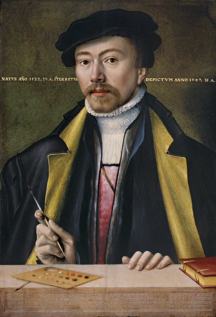 GG 863Ludger Tom Ring (1522-1584)SelbstbildnisEichenholz35,5 x 24,5 cm