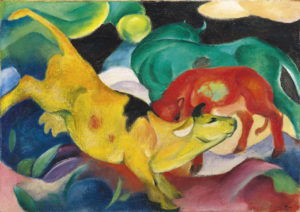 Franz Marc, Kühe, gelb-rot-grün, 1912 © Städtische Galerie im Lenbachhaus und Kunstbau, München 