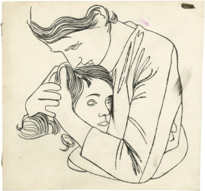 Andy Warhol, ohne Titel (Mother Embracing Girl), ca. 1955