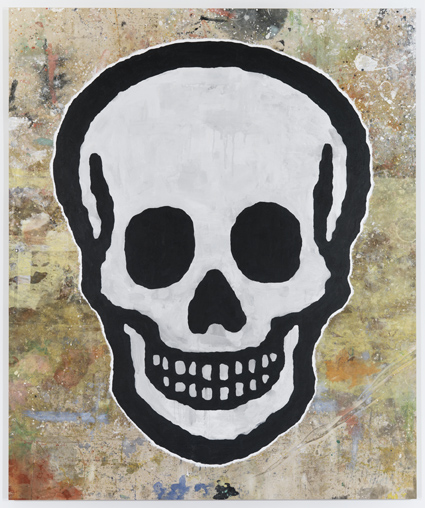 Donald Baechler, Skull (Detail), 2009, Acryl auf Stoff © Courtesy Cheim & Read, New York