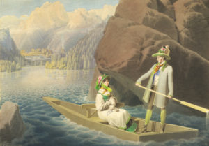 Matthäus Loder, Erzherzog Johann und Anna Plochl im Boot, um 1824/25