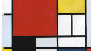 Piet Mondrian, Komposition mit großer roter Fläche, Gelb, Schwarz, Grau und Blau, 1921, Gemeentemuseum Den Haag © 2014 Mondrian/Holtzman Trust c/o HCR International USA