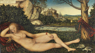 Lucas Cranach der Jüngere, Ruhende Quellnymphe, um 1550 © Nationalmuseum für Kunst, Architektur und Design, Oslo