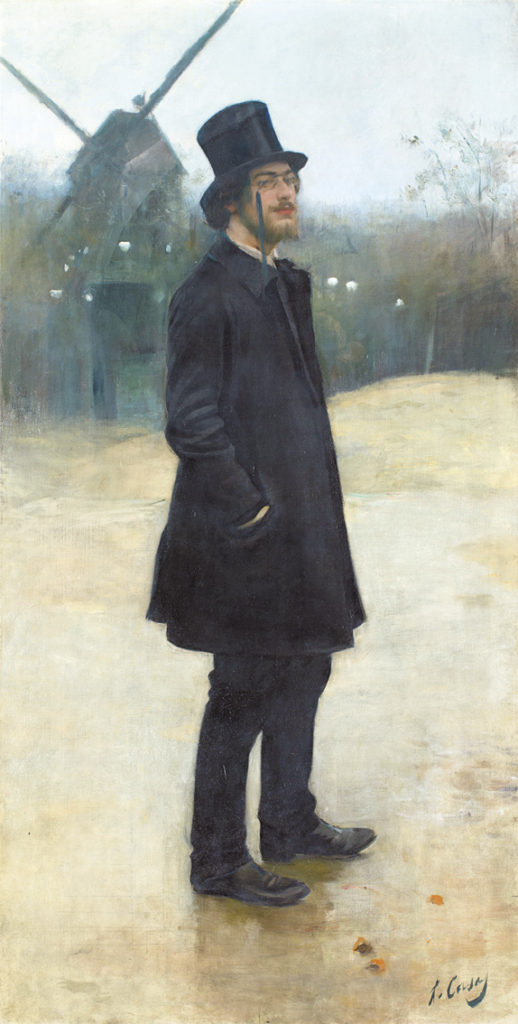 Ramon Casas, Le Bohème, poète de Montmartre (Portrait d’Erik Satie), Detail, 1891 Courtesy Northwestern University Library