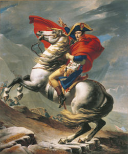 Jacques Louis David, Napoleon am Großen St. Bernhard, 1801 © Belvedere, Wien