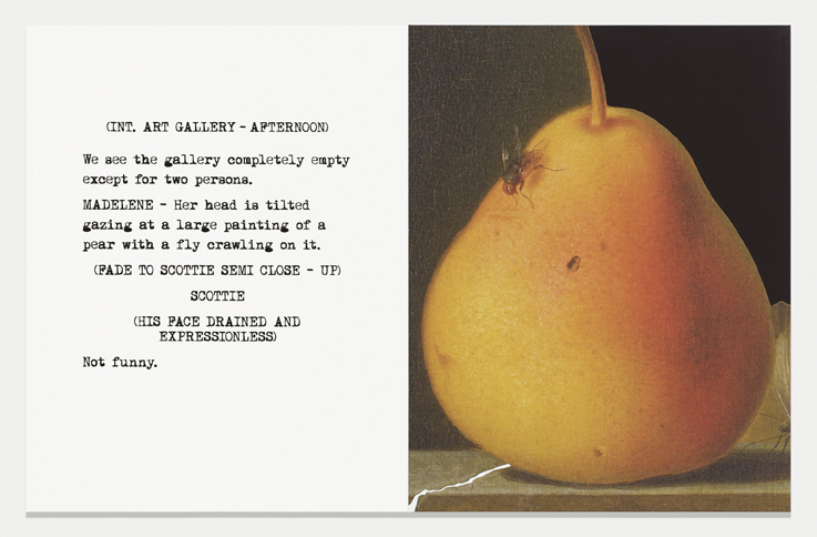 John Baldessari, Movie Scripts / Art: …With a fly crawling on it, 2014, Marian Goodman  Gallery © John Baldessari