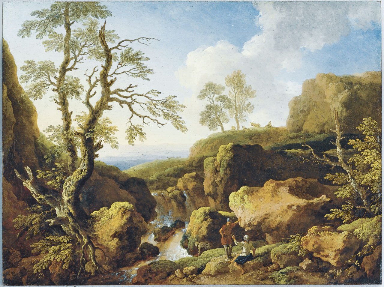 Christian Wilhelm Ernst Dietrich, Landschaft mit Wasserfall. © Christie’s Image Limited 2012