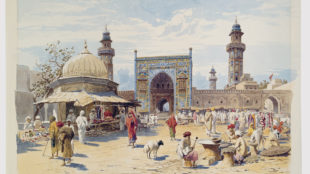 Ludwig Hans Fischer, Basar in Lahore, 1888/89, Graphische Sammlung am Kunsthistorischen Institut, Tübingen