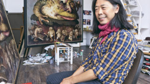 Yongbo Zhao in seinem Münchner Atelier, 2012 © Anne Funck, München