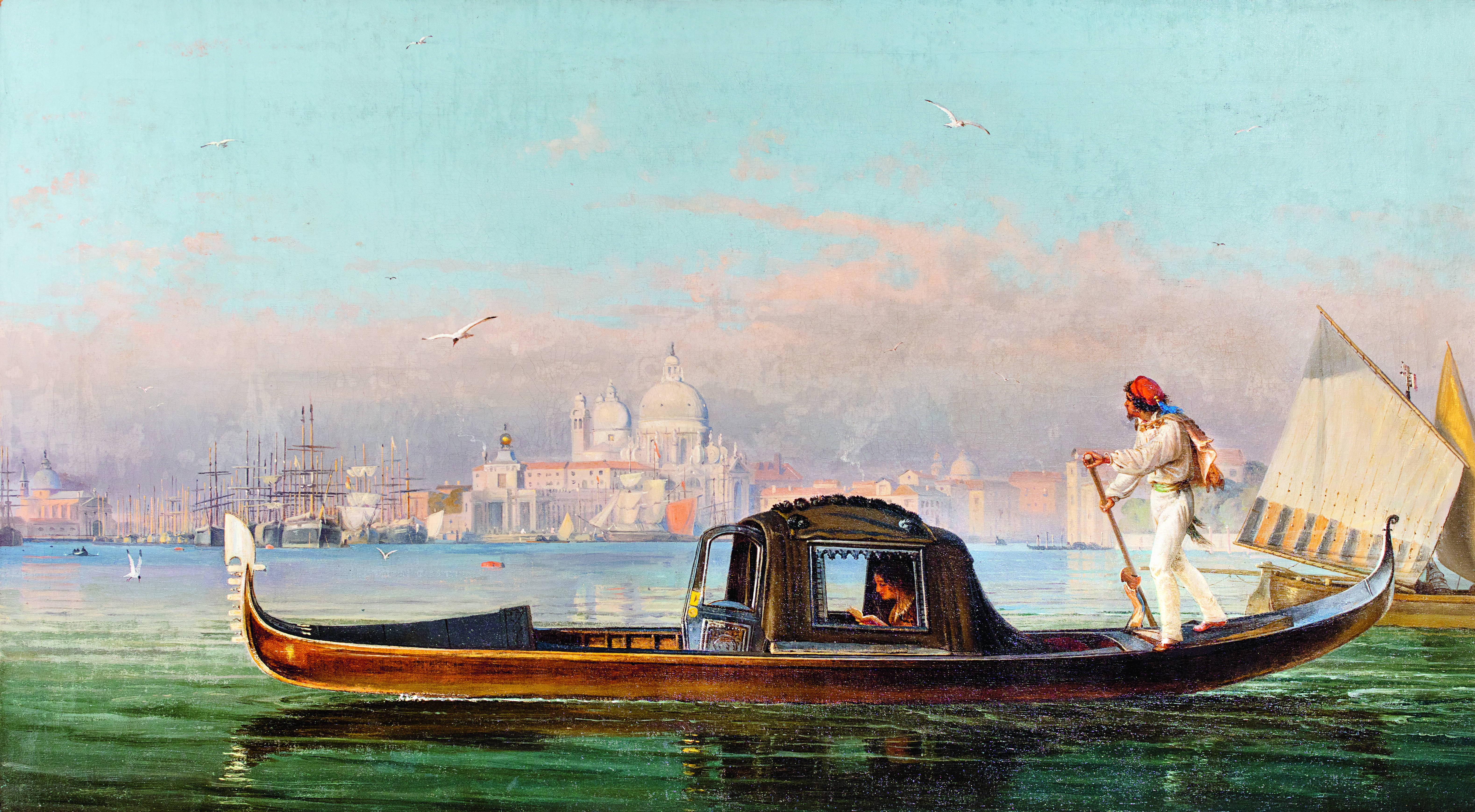 friedrich_nerly_ansicht_von_venedig_mit_einer_gondel_im_vordergrund_um_1860