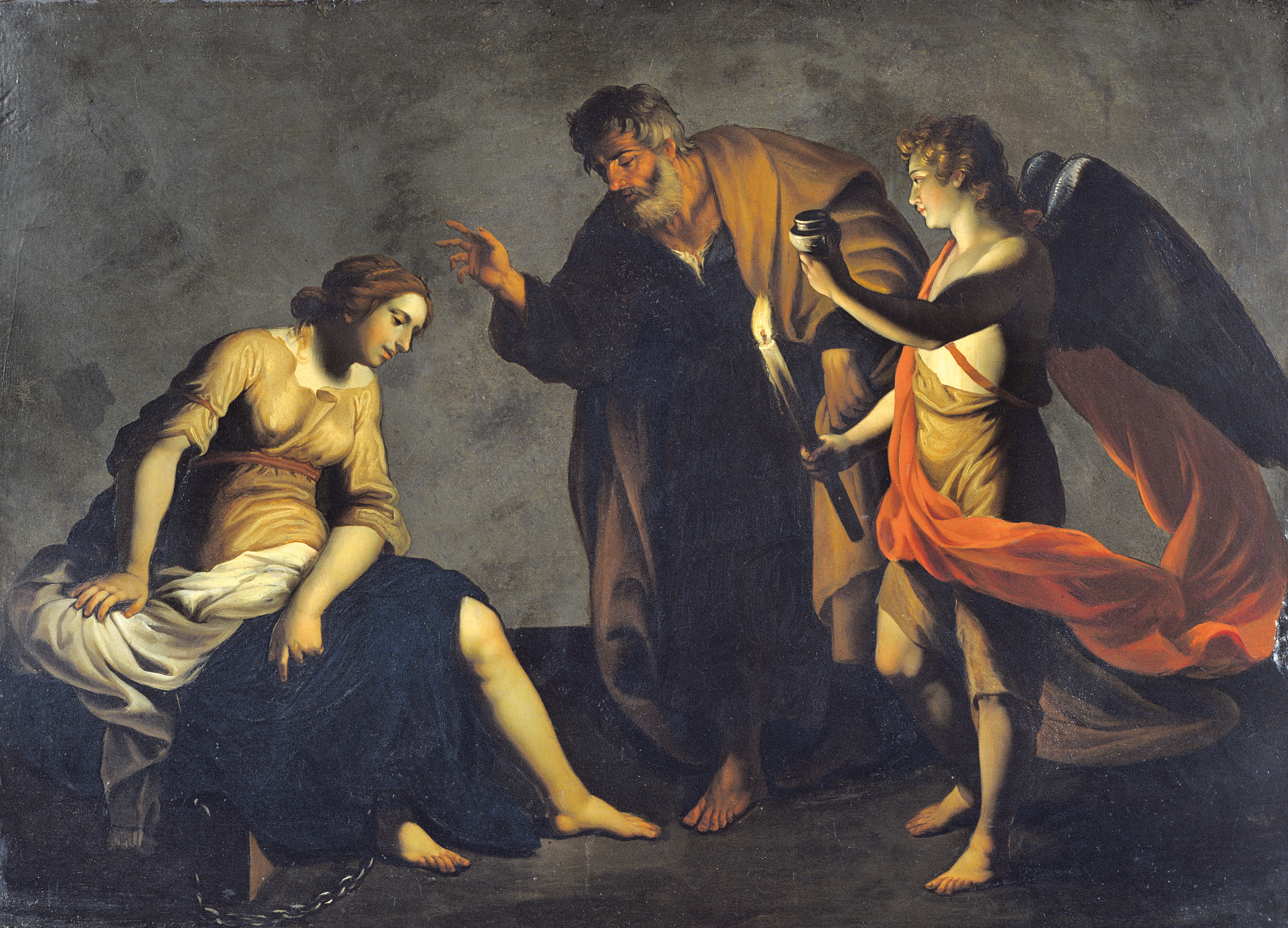 Saint Agatha Attended by Saint Peter and an Angel in Prison