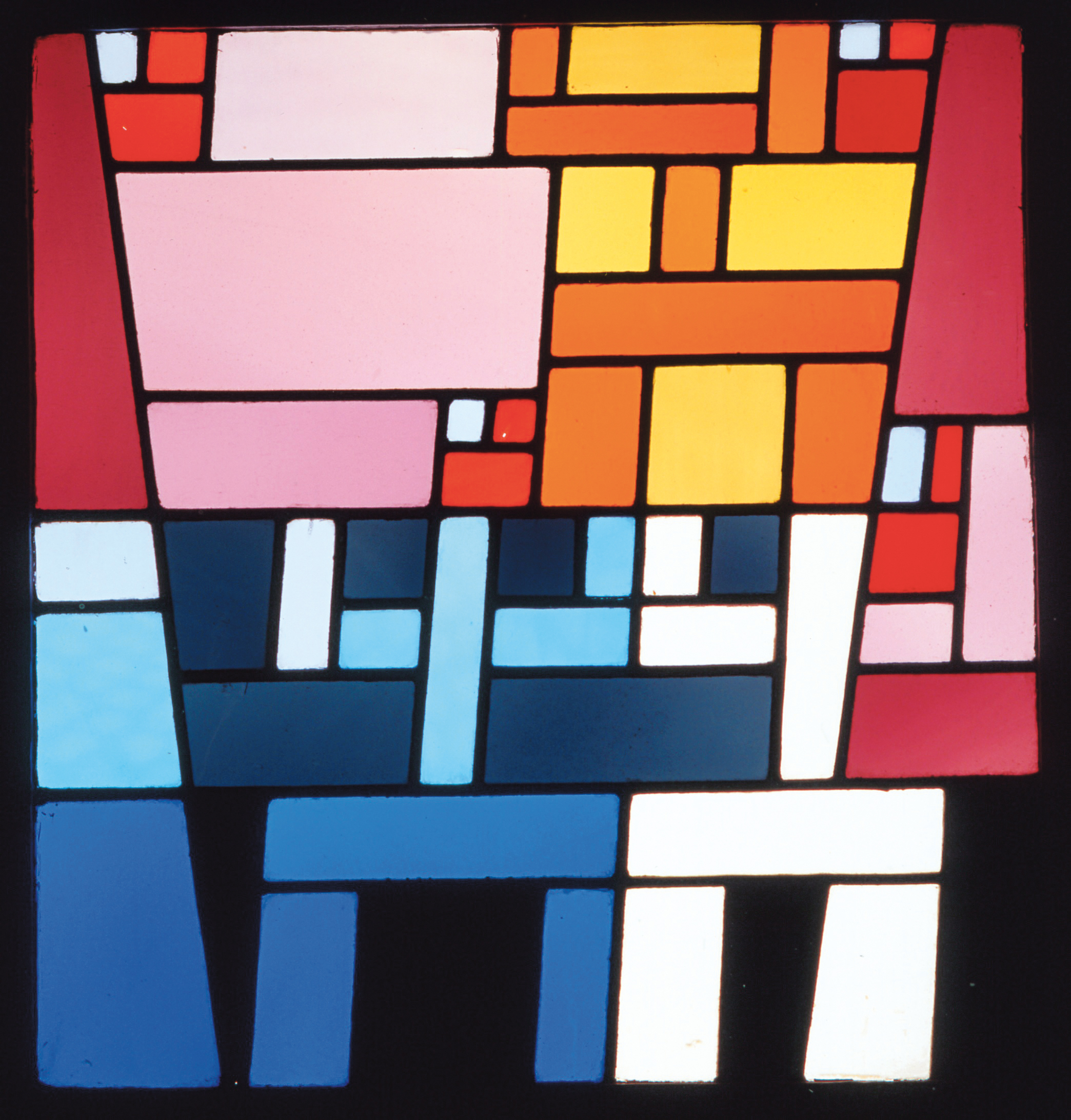 Sophie Taeuber-Arp; Nichtaxiale abstrakte Komposition (Buntglasfenster für die Wohnung von André Horn, Strassburg); 1928